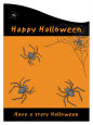 Spider Halloween Curved Wine Favor Tag 2.75x3.75